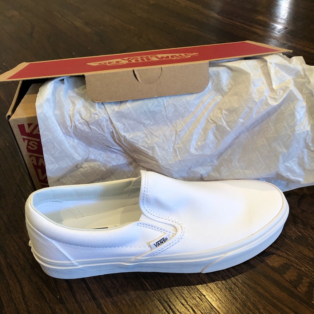 Brand new white vans!